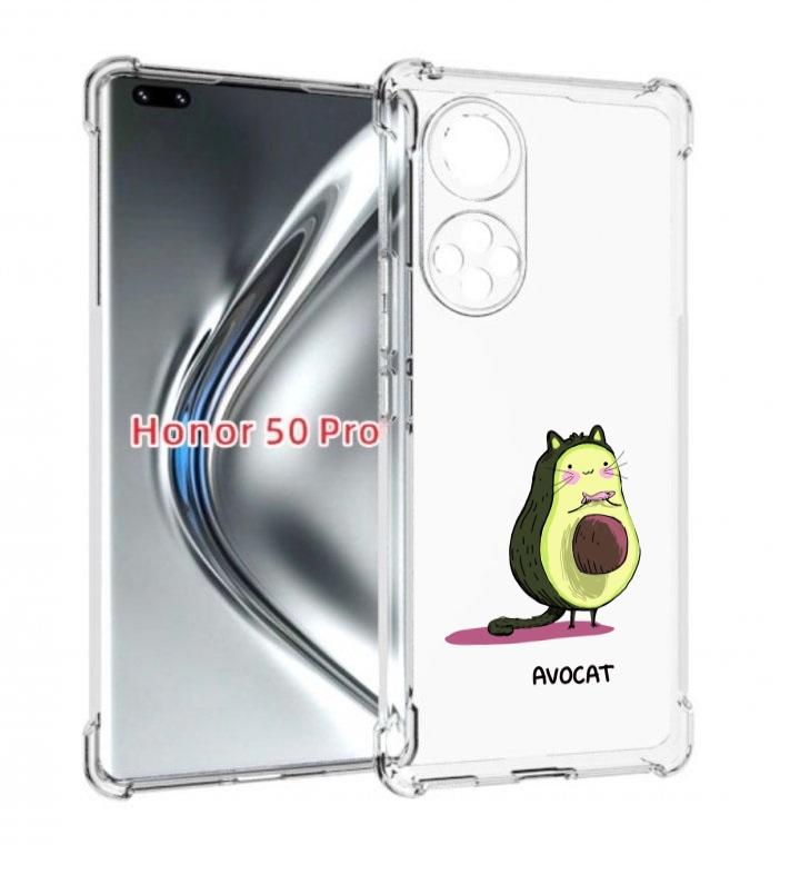 

Чехол бампер MyPads Avocat для Honor 50 Pro/Nova 9 Pro пр, Прозрачный, Tocco