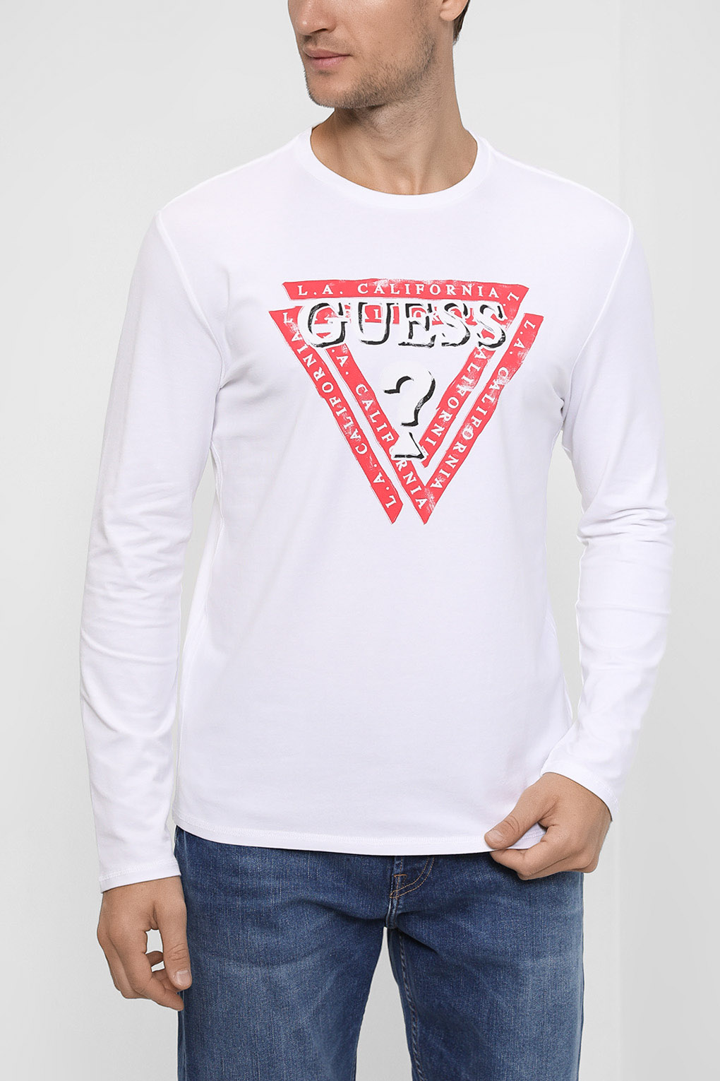 

Лонгслив мужской Guess Jeans M2BI55 J1314 белый M, M2BI55 J1314