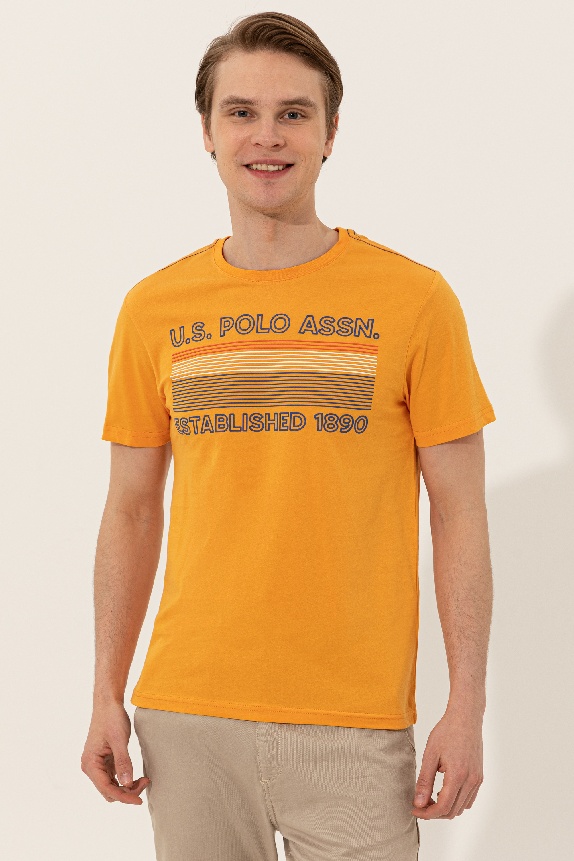 

Футболка мужская U.S. POLO Assn. G081SZ0110ALEP оранжевая 2XL, Оранжевый, G081SZ0110ALEP