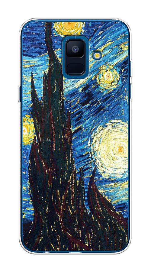 

Чехол Awog на Samsung Galaxy A6 "Ван Гог Звездная ночь", Желтый, 25950-9