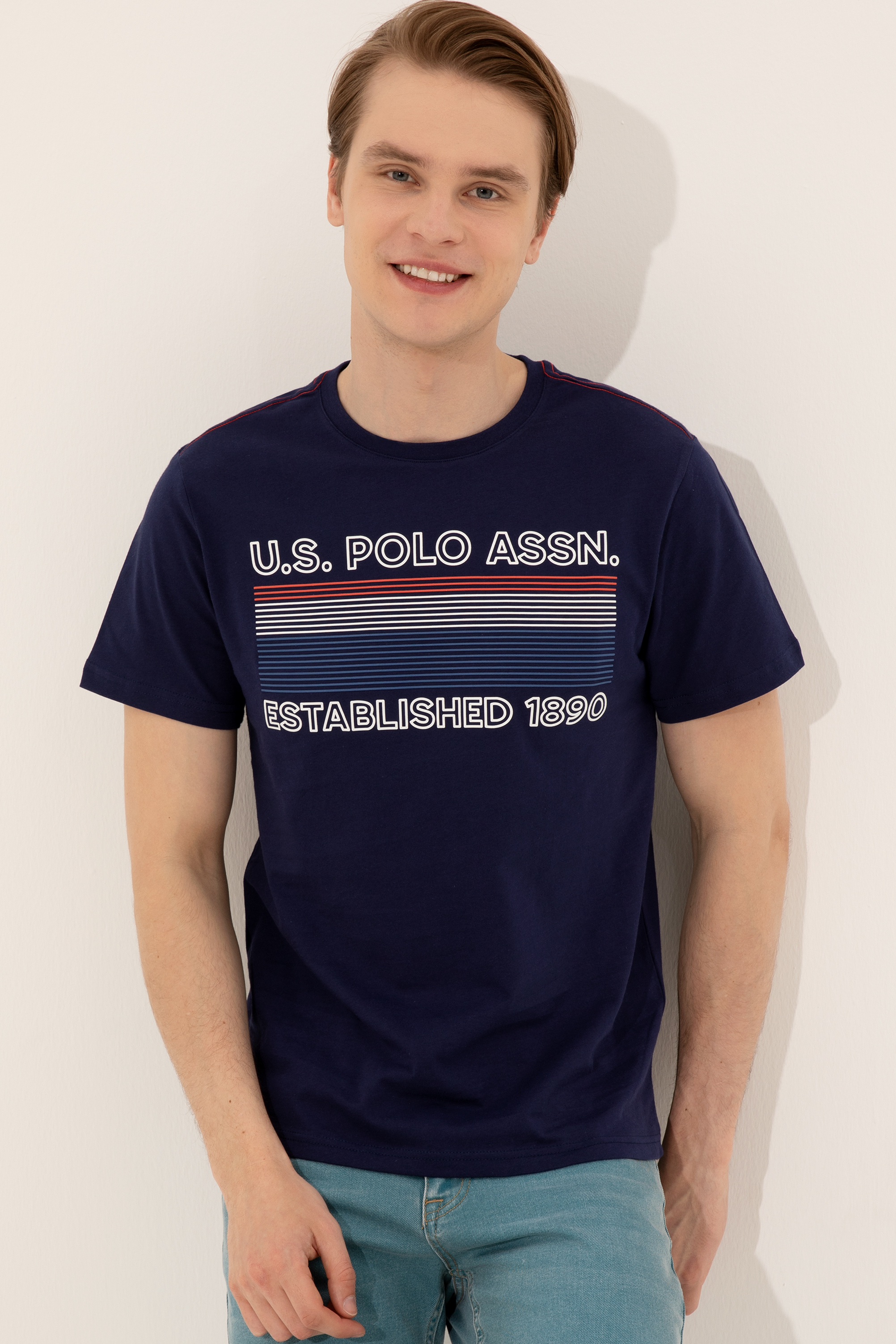 

Футболка мужская U.S. POLO Assn. g081sz0110alep синяя XL, Синий, g081sz0110alep