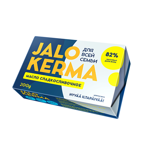 Сладкосливочное масло Jalo Kerma 82% БЗМЖ 180 г
