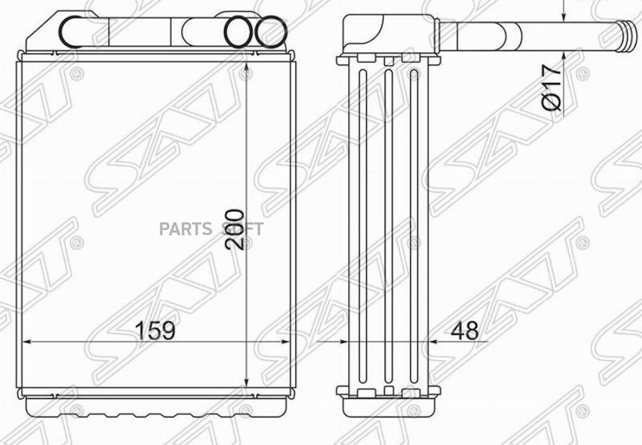 

SAT Радиатор отопителя салона MITSUBISHI PAJERO V4# 91-99 ST-MBY5-395-0
