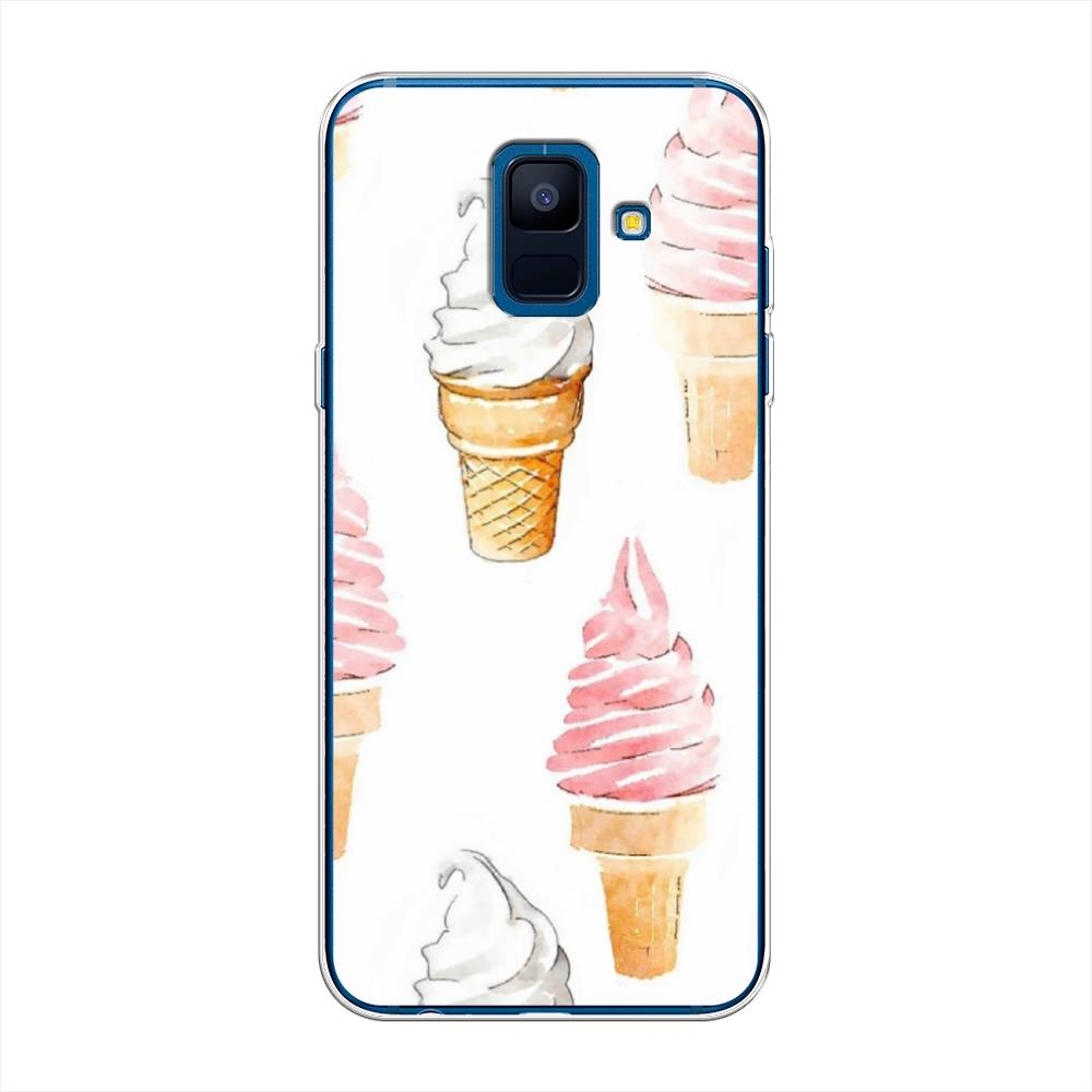 

Чехол Awog на Samsung Galaxy A6 "Нарисованное мороженое", Белый;розовый, 25950-10