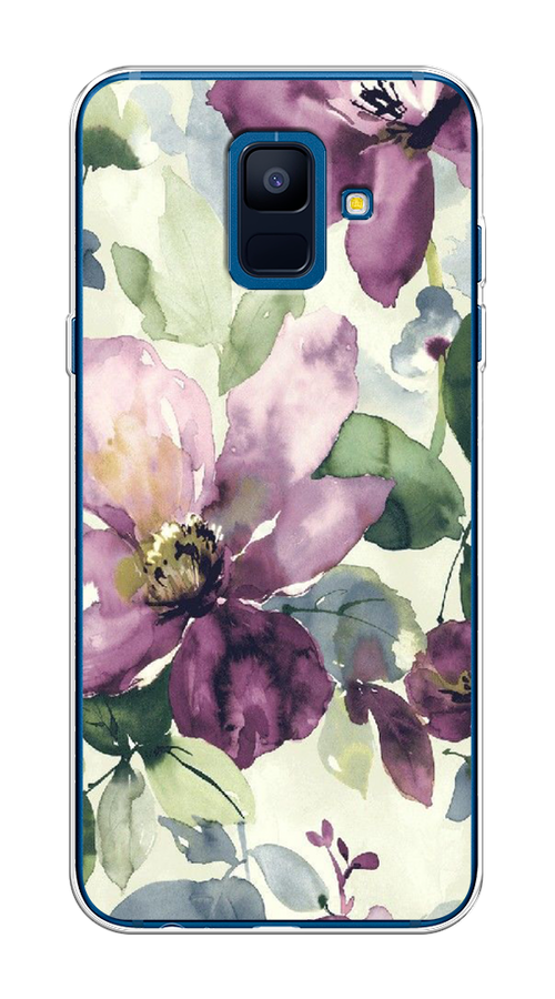 

Чехол Awog на Samsung Galaxy A6 "Сиреневые цветы-акварель", Фиолетовый, 25950-10