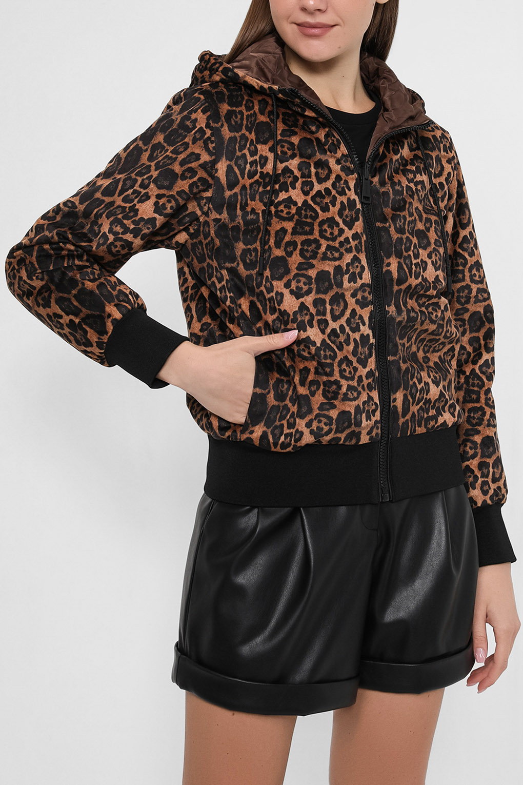

Куртка женская Guess Jeans W2BL37 WF060 коричневая S, W2BL37 WF060