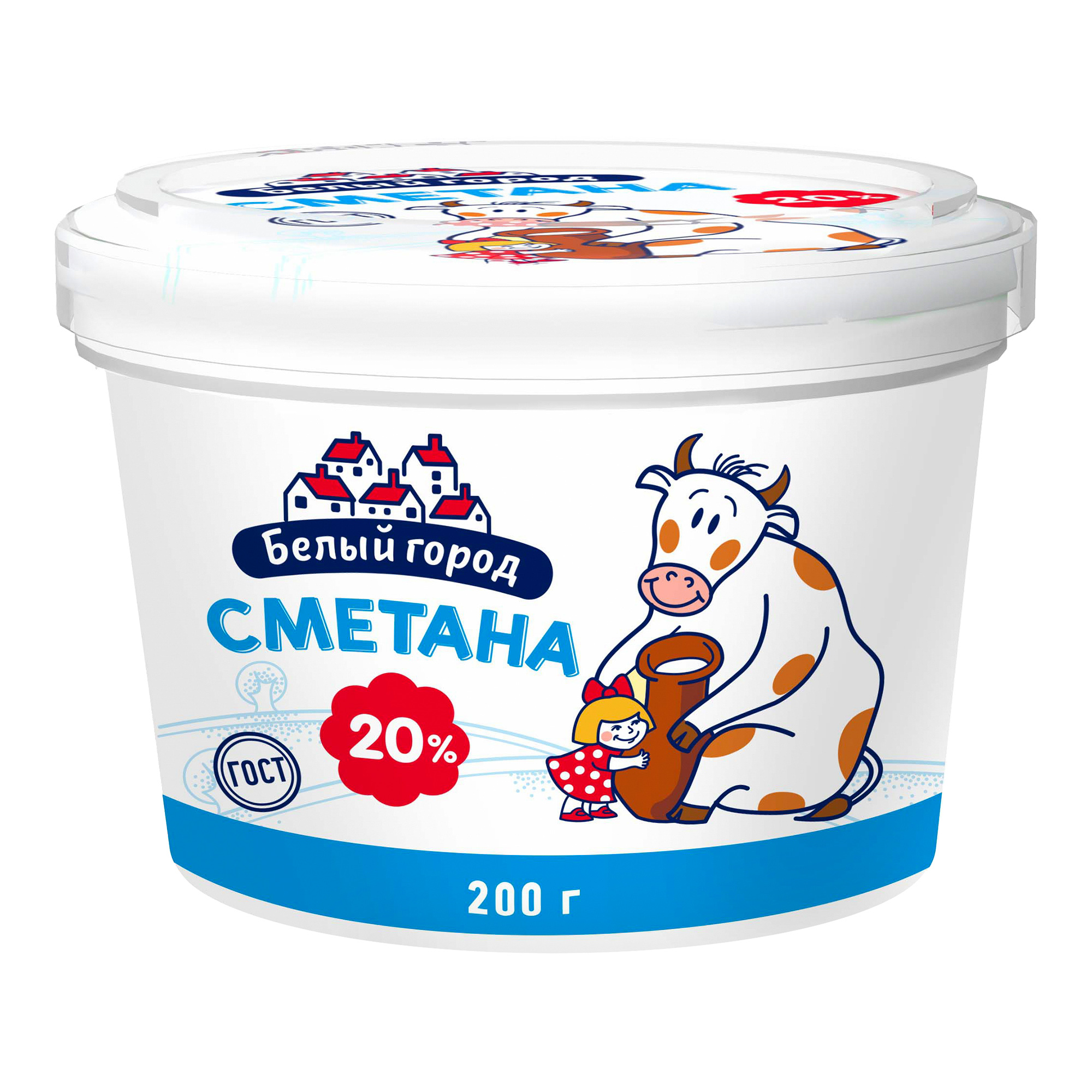 

Сметана Белый Город 20% БЗМЖ 200 г