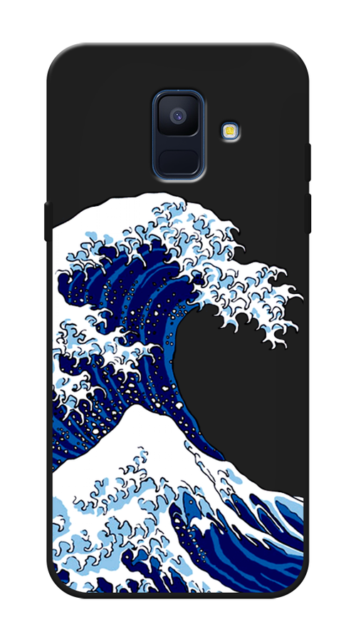 

Чехол Awog на Samsung Galaxy A6 "Волна в Канагаве", Синий;белый, 25952-1