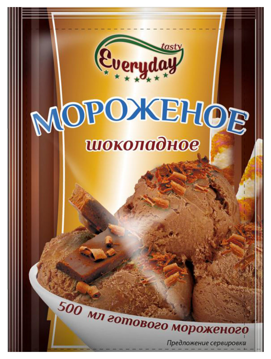 Десерт сухой Everyday для приготовления мороженого с шоколадом 55 г