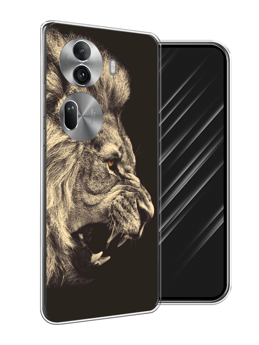 

Чехол Awog на Oppo Reno 11 Pro (Global) "Львиный рык 2", Бежевый;черный, 2515950-1