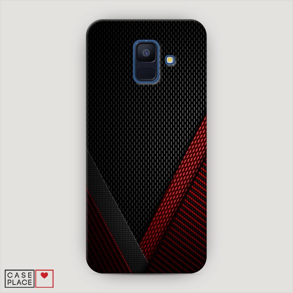 

Чехол Awog "Красный карбон" для Samsung Galaxy A6