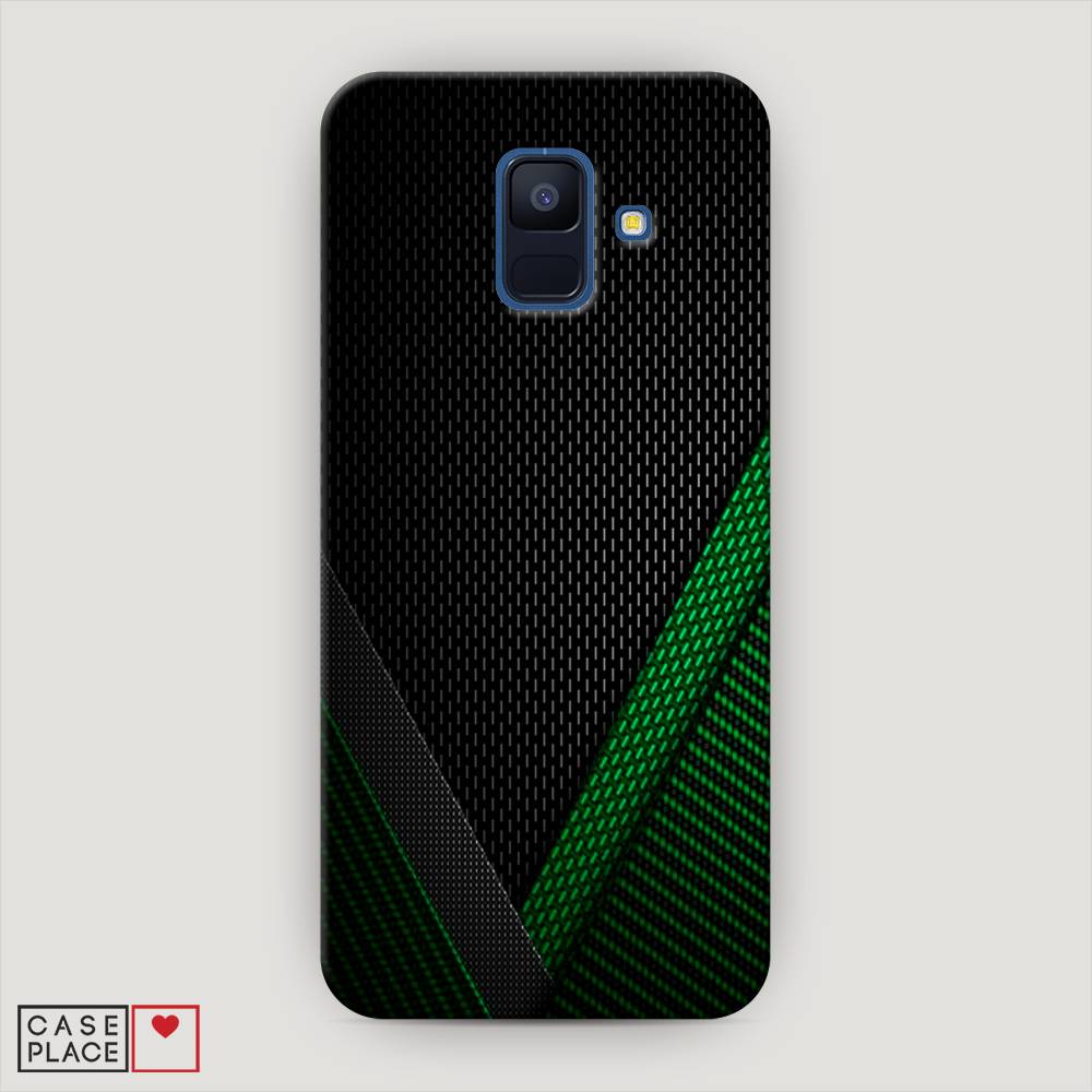 

Чехол Awog "Зеленый карбон" для Samsung Galaxy A6