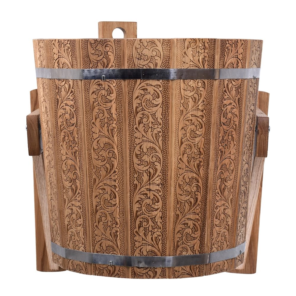 Обливное устройство Банные штучки Русский душ c наливным клапаном дуб орнамент цветы 20 л