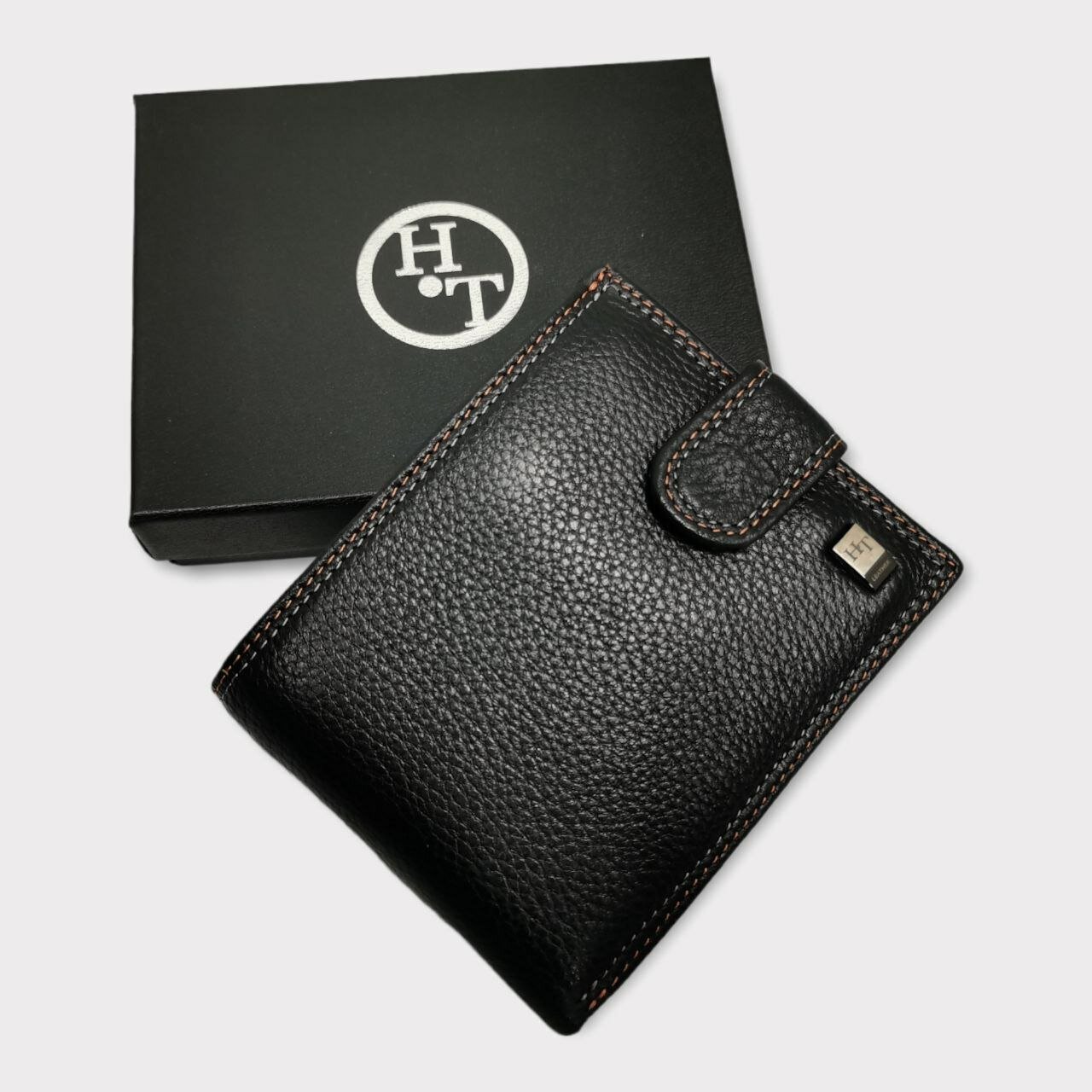 

Портмоне мужское PouchMan 539r черное, Черный, 539r