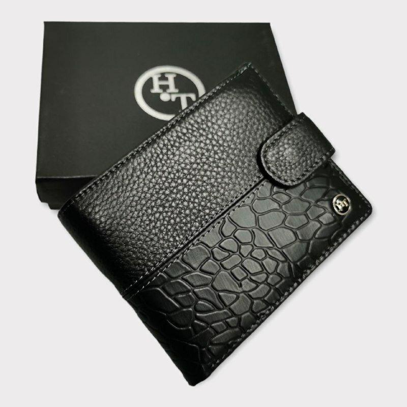 

Портмоне мужское PouchMan 539L черное, Черный, 539L