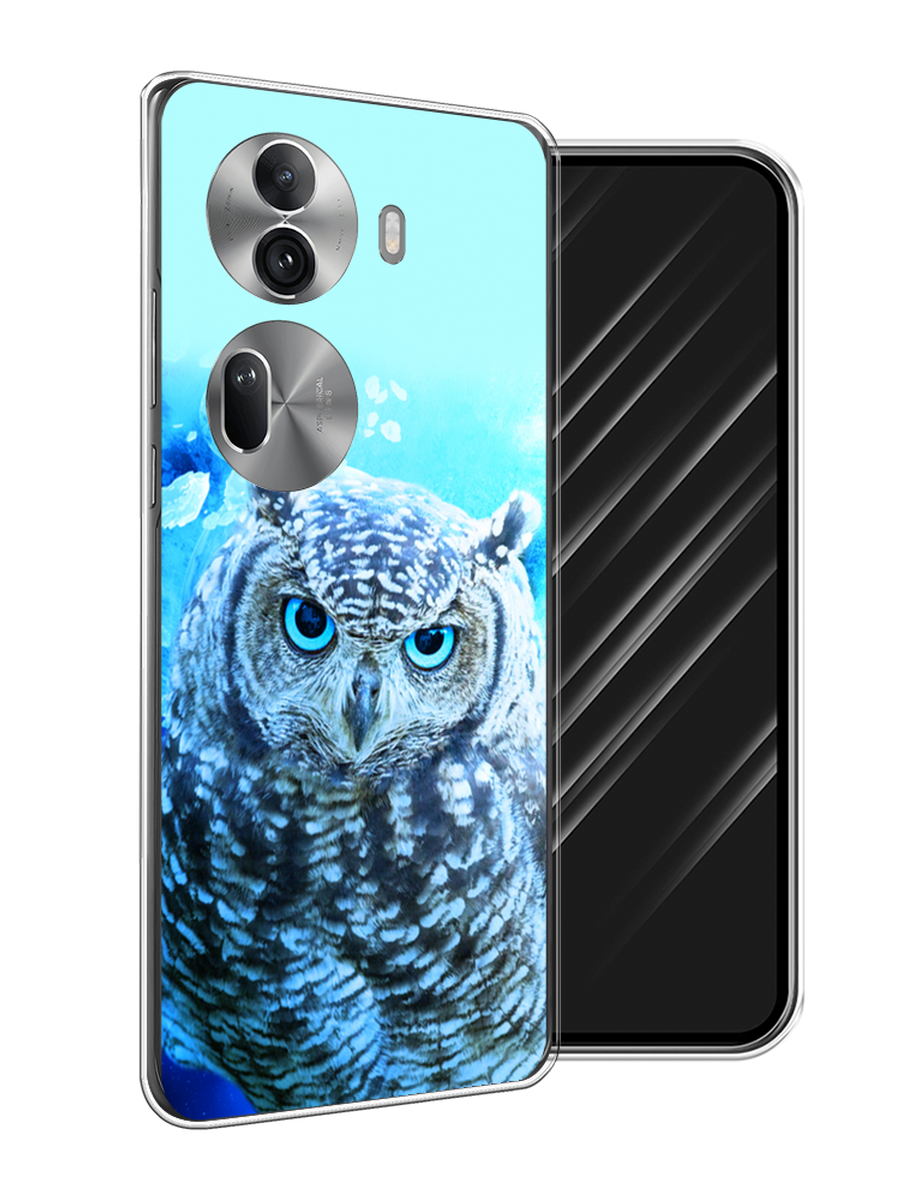 

Чехол Awog на Oppo Reno 11 Pro (Global) "Сова арт 7", Синий;голубой, 2515950-1