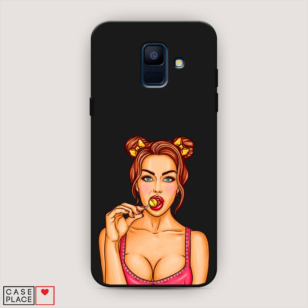 

Чехол Awog на Samsung Galaxy A6 "Вкусный леденец", Бежевый;коричневый;розовый