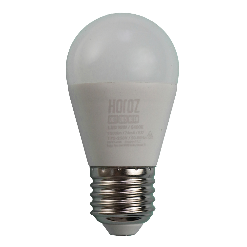 

Светодиодная лампа HOROZ ELECTRIC 10 Вт Е27/P холодный свет