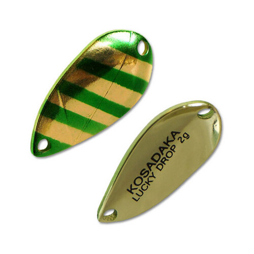 

Kosadaka Блесна колеблющаяся KOSADAKA TROUT POLICE LUCKY DROP ( 2гр/H49), Золотистый;зеленый