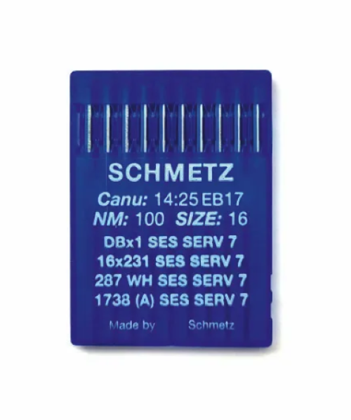 

Иглы промышленные с тонкой колбой Schmetz 1738/DBx1 SES SERV7 100, 10 шт, DBx1/SES/SERV7/100