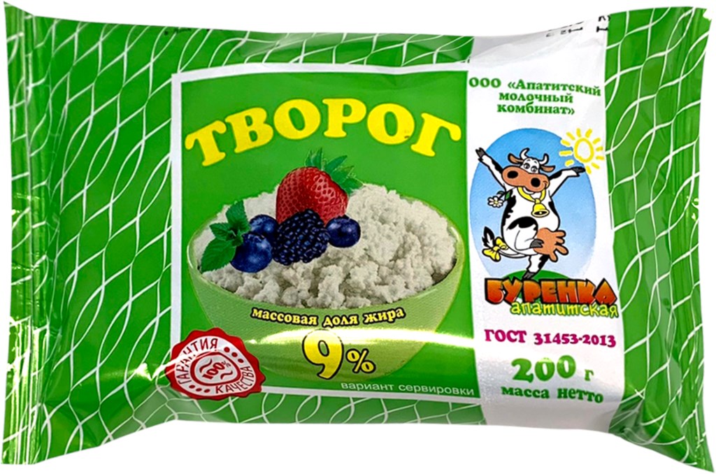 

Творог Апатитская Буренка 9,0% бзмж 200 г
