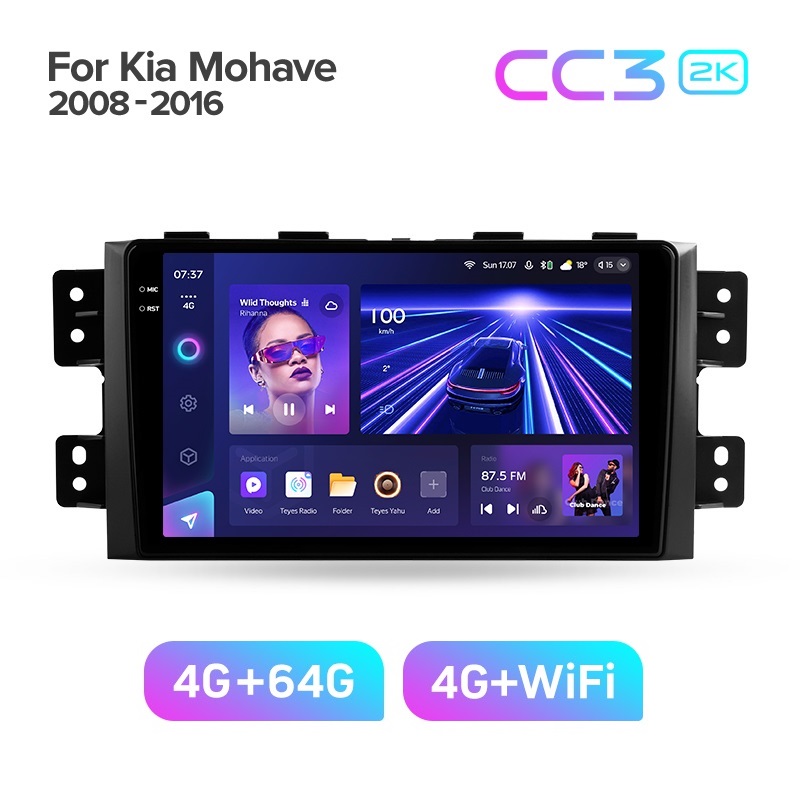 Магнитола TEYES KIA MOHAVE 2008-2011г CC3 2K 464ГБ 3789000₽