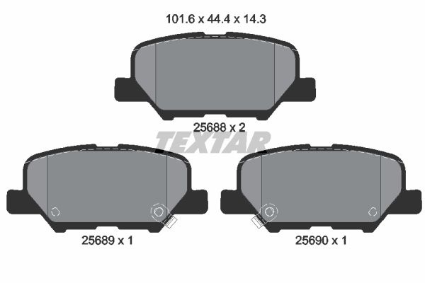 

Тормозные колодки Textar задние 2568801, Колодки тормозные задние Textar 2568801 Textar 2568801