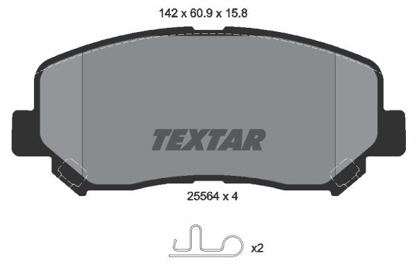 фото Колодки пер.mazda cx-5 11=> textar 2556401