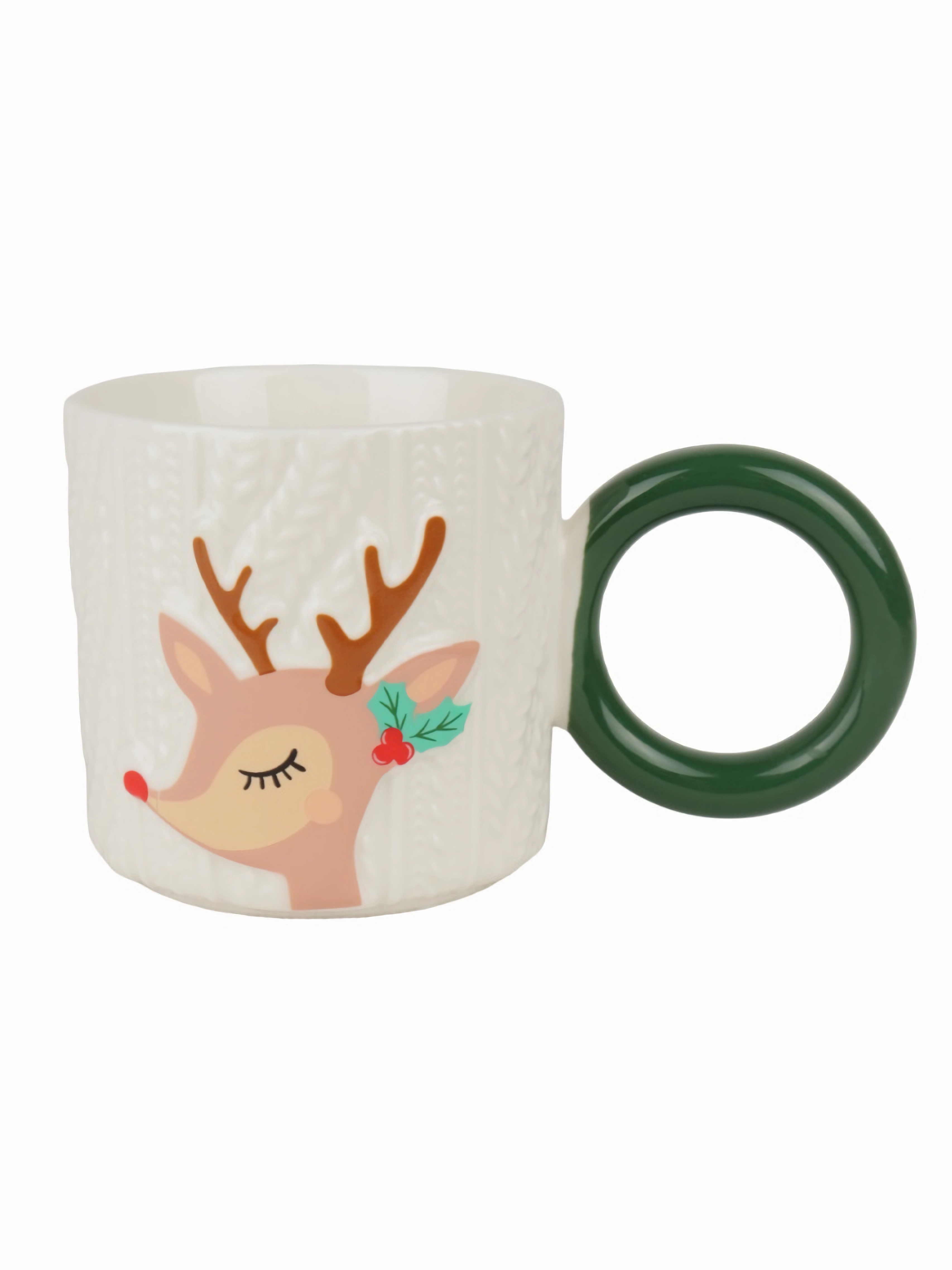 Кружка Зимняя сказка Олень 680092-2, 250мл, белая