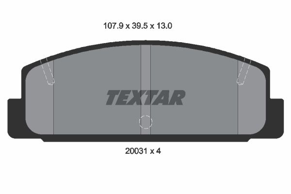 

Тормозные колодки Textar задние дисковые 2003101, Колодки тормозные дисковые | зад |