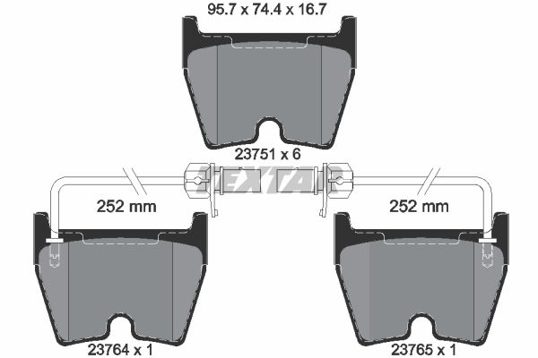 фото Колодки пер.audi rs4, rs6/vw phaeton 5.0-6.0 textar