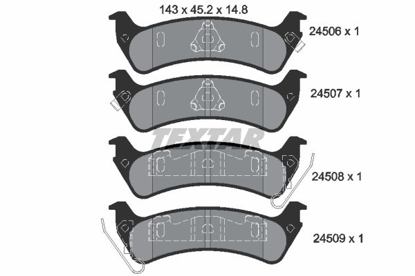 фото Колодки зад.jeep grand cherokee textar