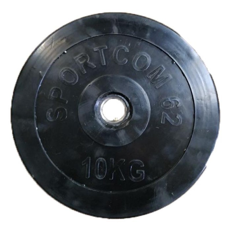 Диск для штанги Sportcom Обрезиненный 10 кг, 26 мм