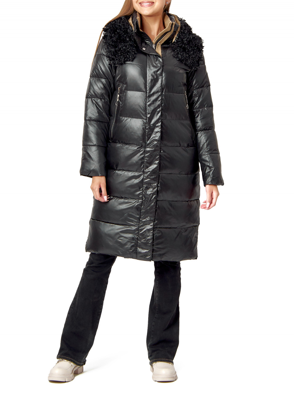 

Куртка женская Disco Kitten AD442181 черная XXL, Черный, AD442181
