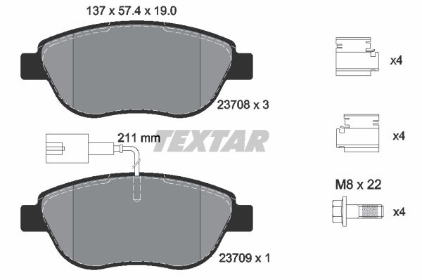 фото Колодки тормозные дисковые компл. delta 500 c 500 c (312) bravo ii (198) bravo van (198) d textar