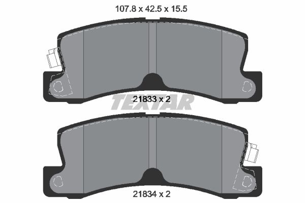 

Тормозные колодки Textar задние дисковые 2183301, Колодки тормозные дисковые | зад |