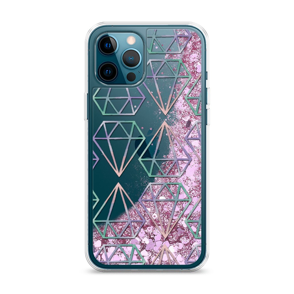 

Жидкий чехол с блестками "Бриллианты голографика" на Apple iPhone 12 Pro Max, 12794-1