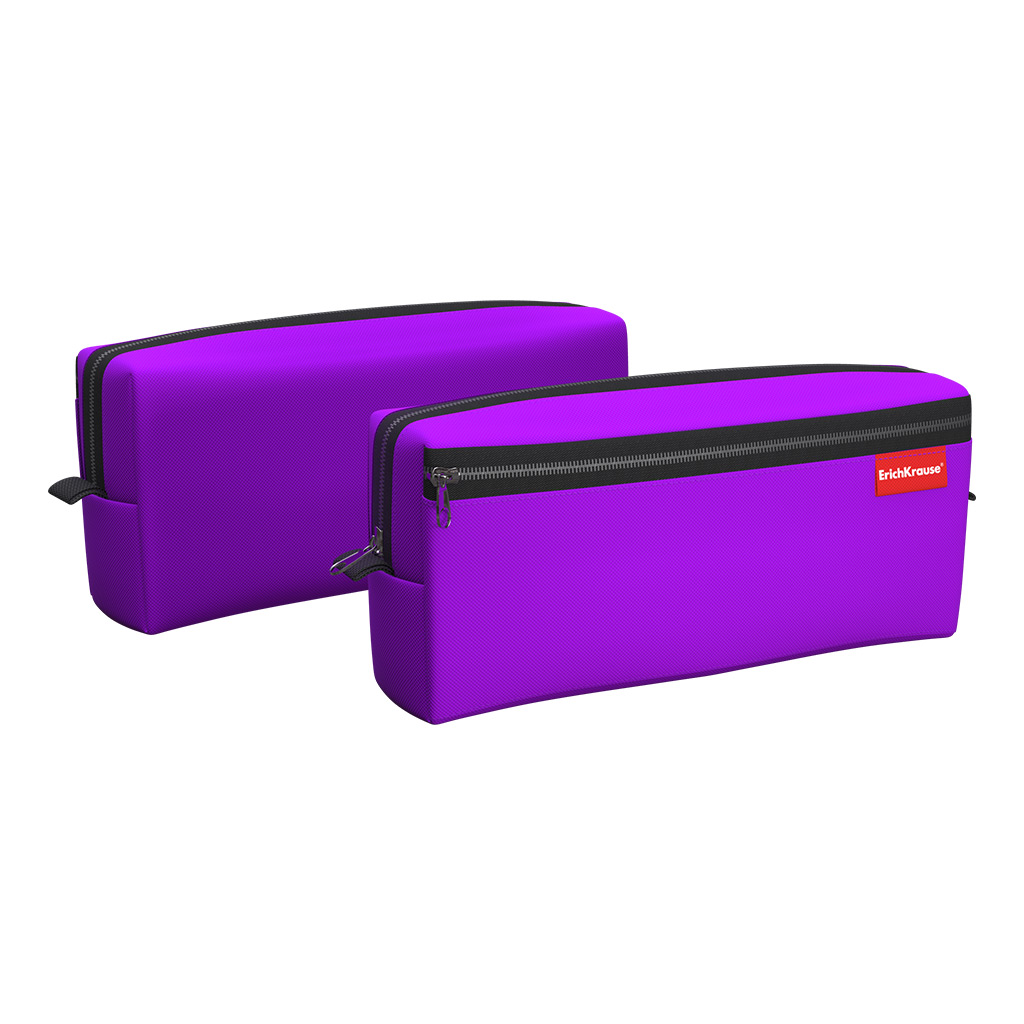 

Пенал квадро с двумя отделениями ErichKrause 210x100x50мм Neon Violet, Фиолетовый, на молнии