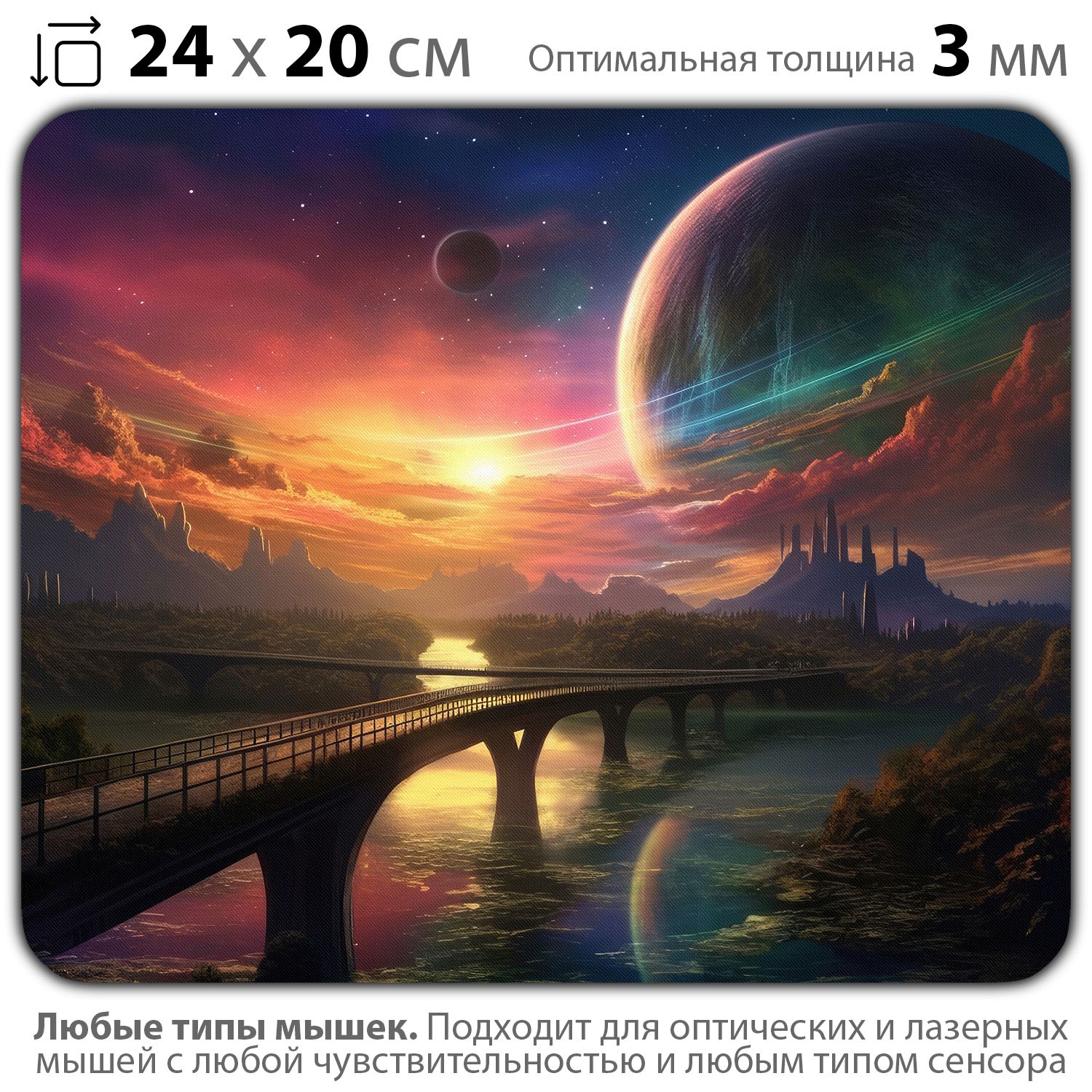 

Коврик для мыши NoBrand PAD03000211, Разноцветный
