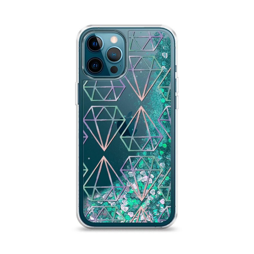 

Жидкий чехол с блестками "Бриллианты голографика" на Apple iPhone 12 Pro, 12895-1