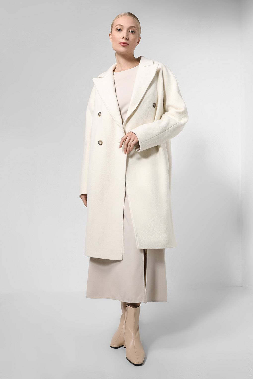 

Пальто женское SABRINA SCALA SS22076179-025 белое 48 RU, Белый, SS22076179-025