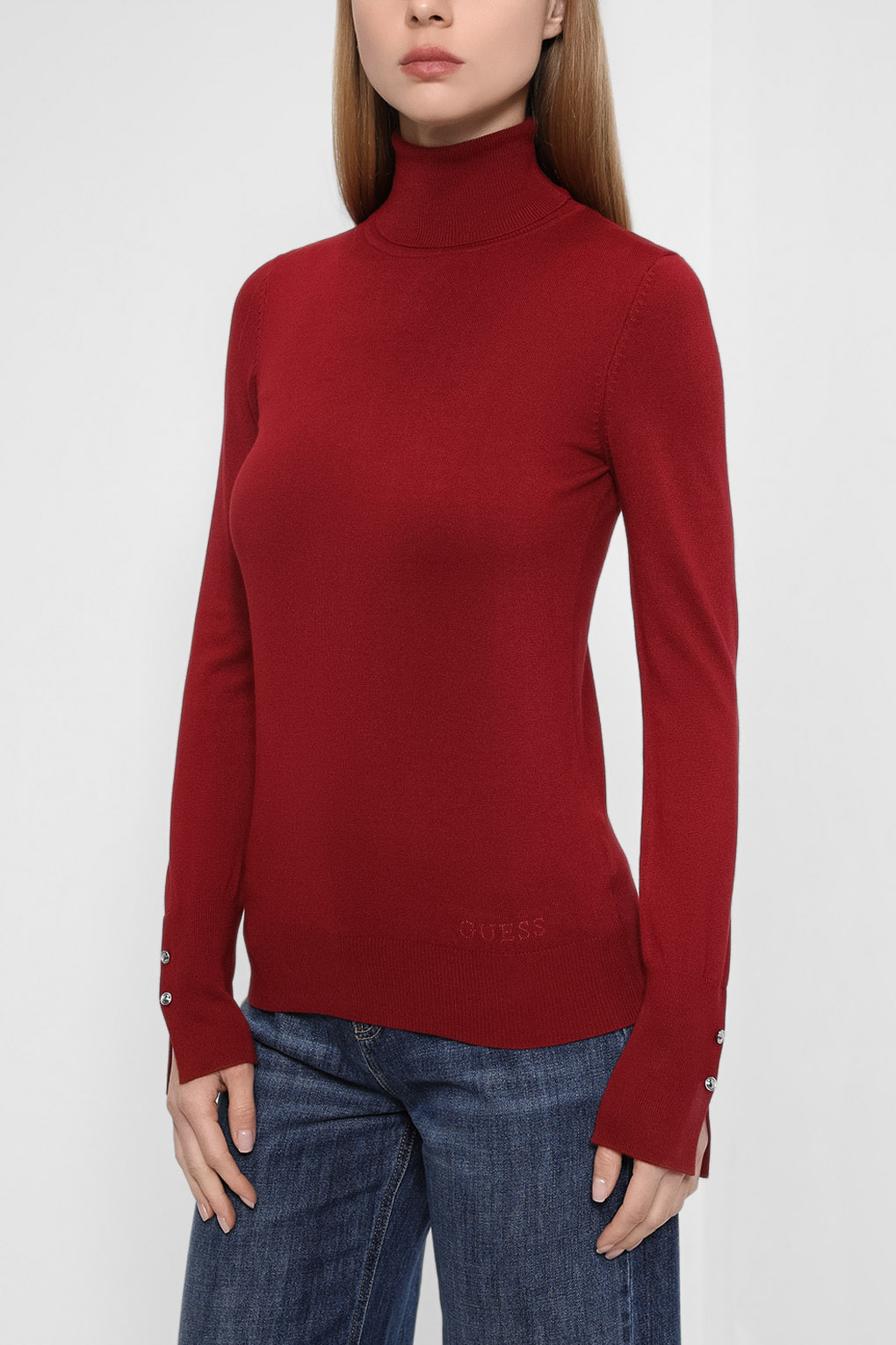 

Водолазка женская Guess Jeans W2BR53 Z2V62 красная XS, W2BR53 Z2V62