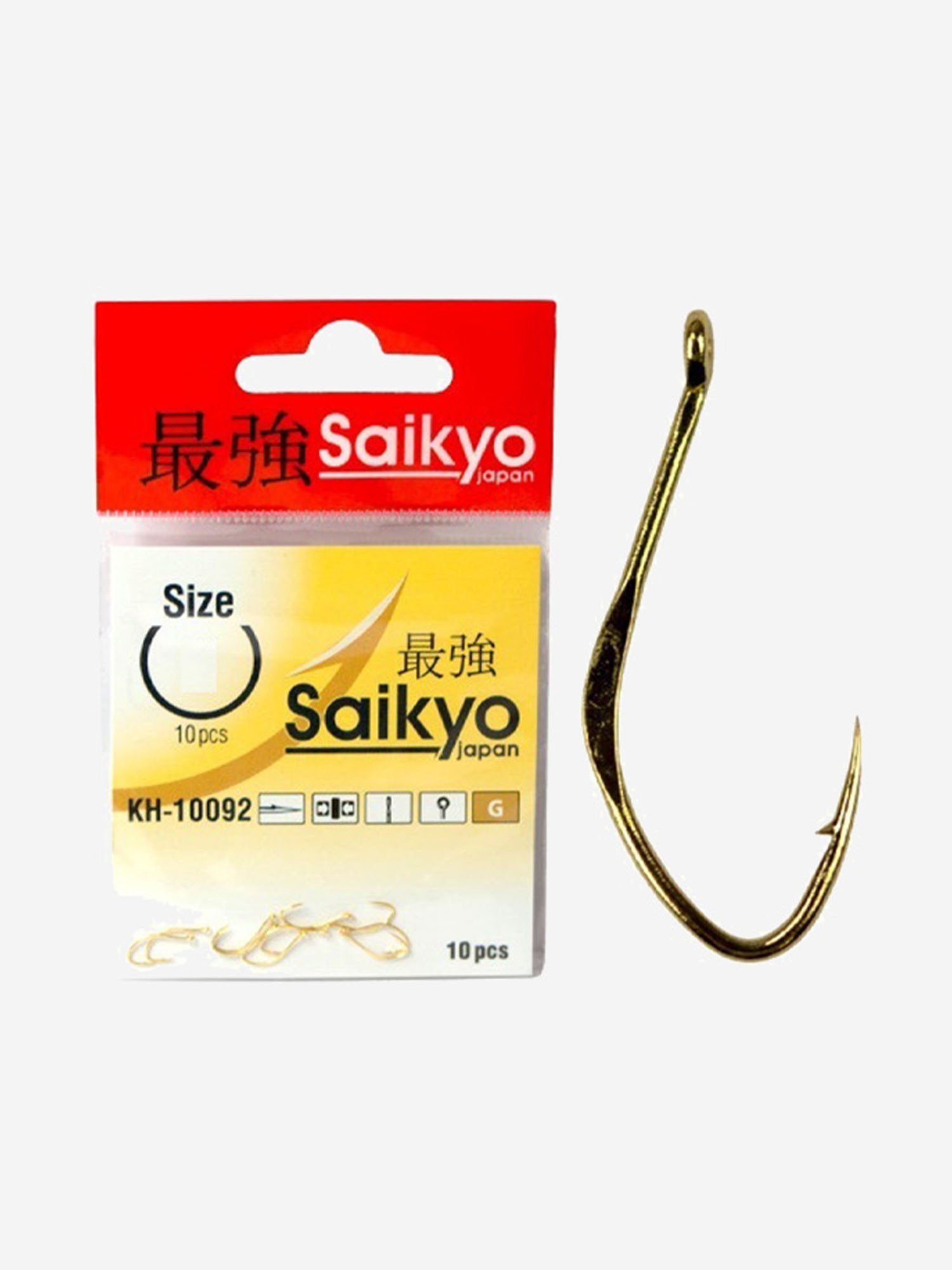 Крючки для рыбалки Saikyo KH-10092 G (Gold / 20 / 2 / 14 / 10)