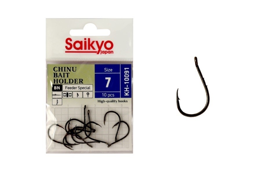 Крючки для рыбалки Saikyo KH-10091 BN CHINU BAIT HOLDER (Black Nickel / 20 / 2 / 7)