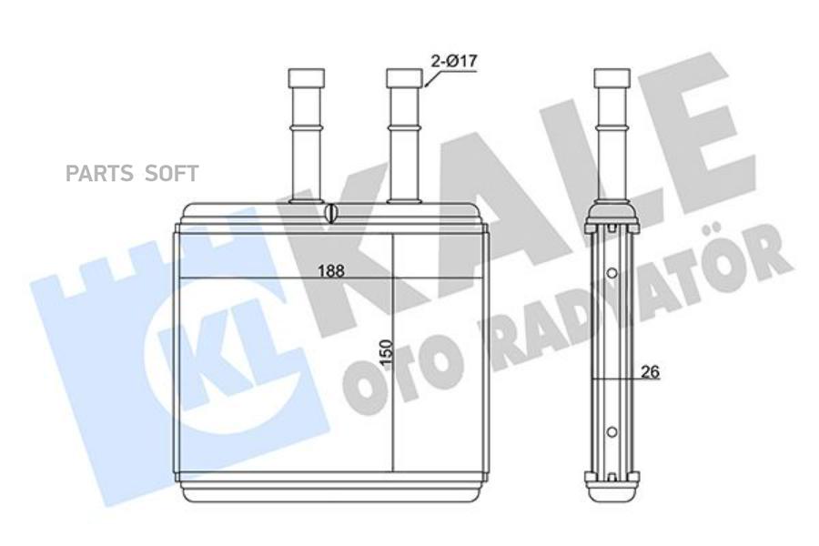 

KALE Радиатор отопителя CHEVROLET AVEO KALOS LANOS- DAEWOO KALOS- TOYOTA MODELL F HEATER