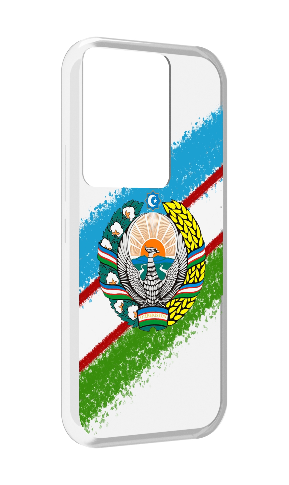 

Чехол MyPads Герб флаг Узбекистана для Itel Vision 3 Plus / Itel P38 Pro, Прозрачный, Tocco
