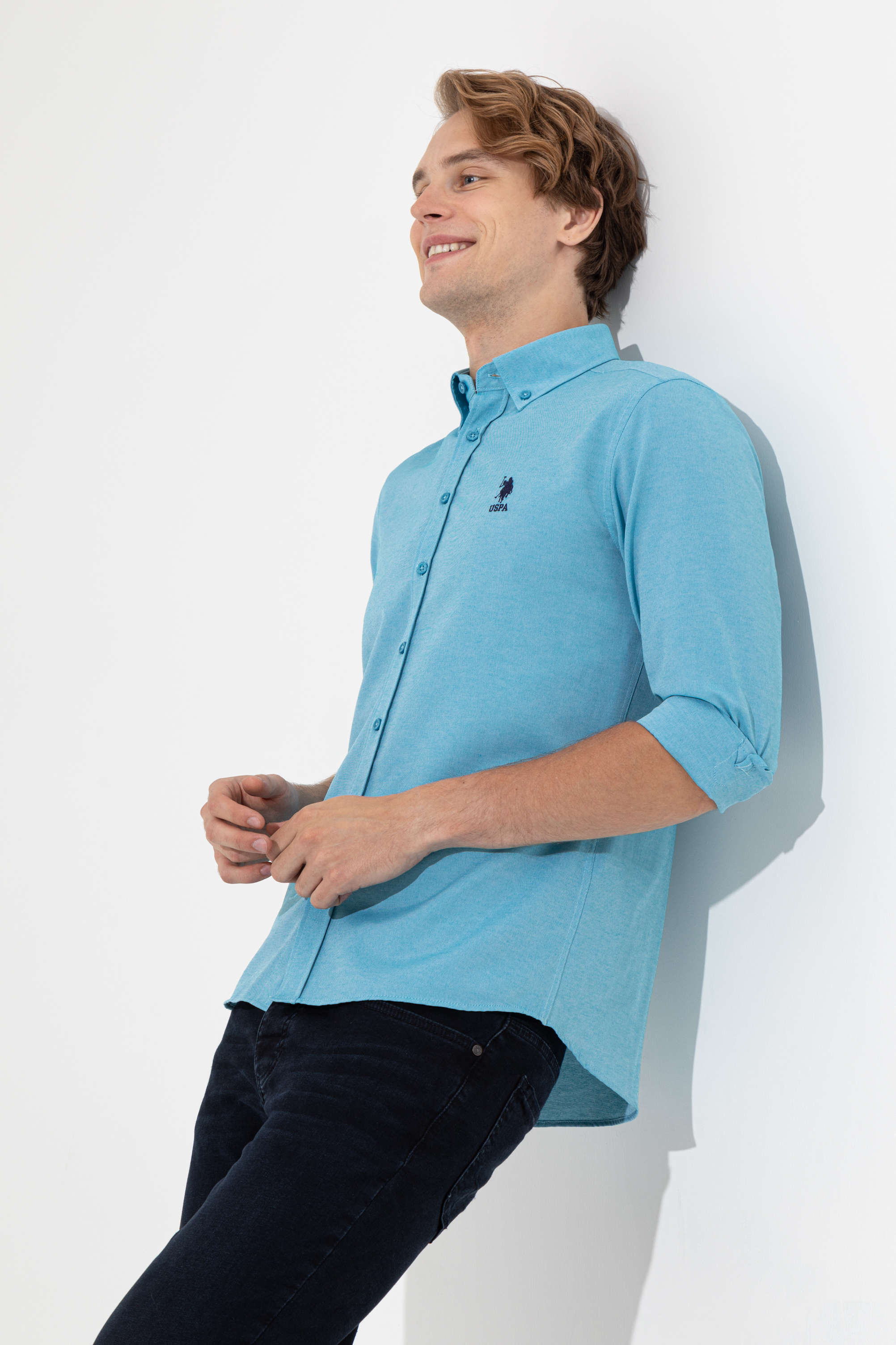 

Рубашка мужская U.S. POLO Assn. G081GL0040METO022K голубая XS, Голубой, G081GL0040METO022K