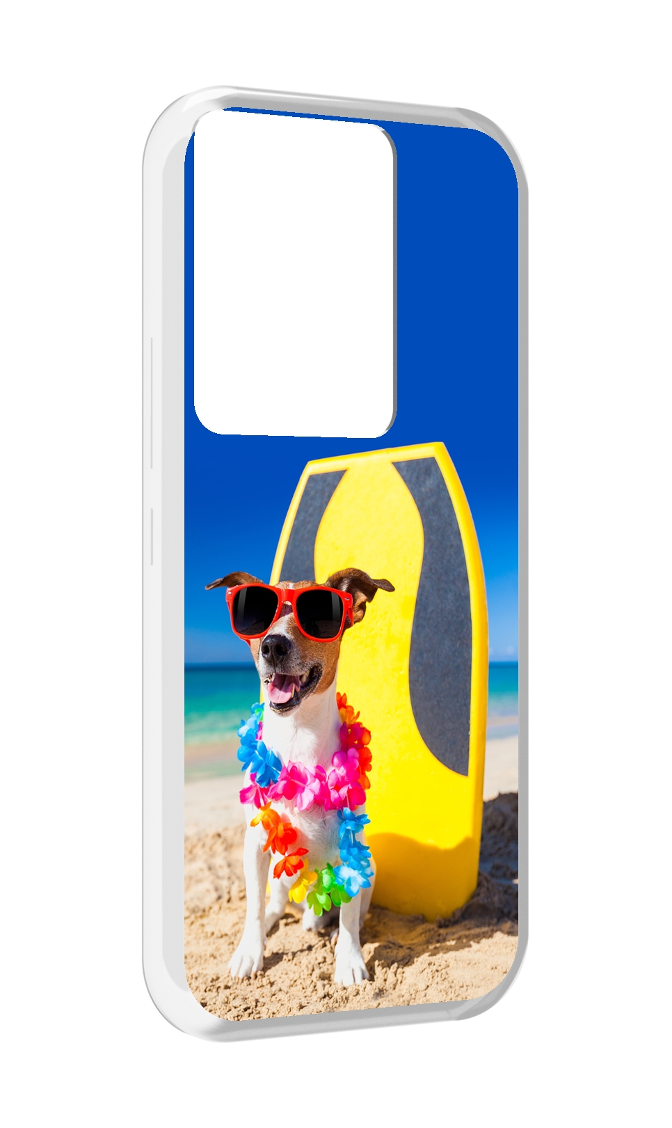 

Чехол MyPads Гавайская-собака для Itel Vision 3 Plus / Itel P38 Pro, Прозрачный, Tocco
