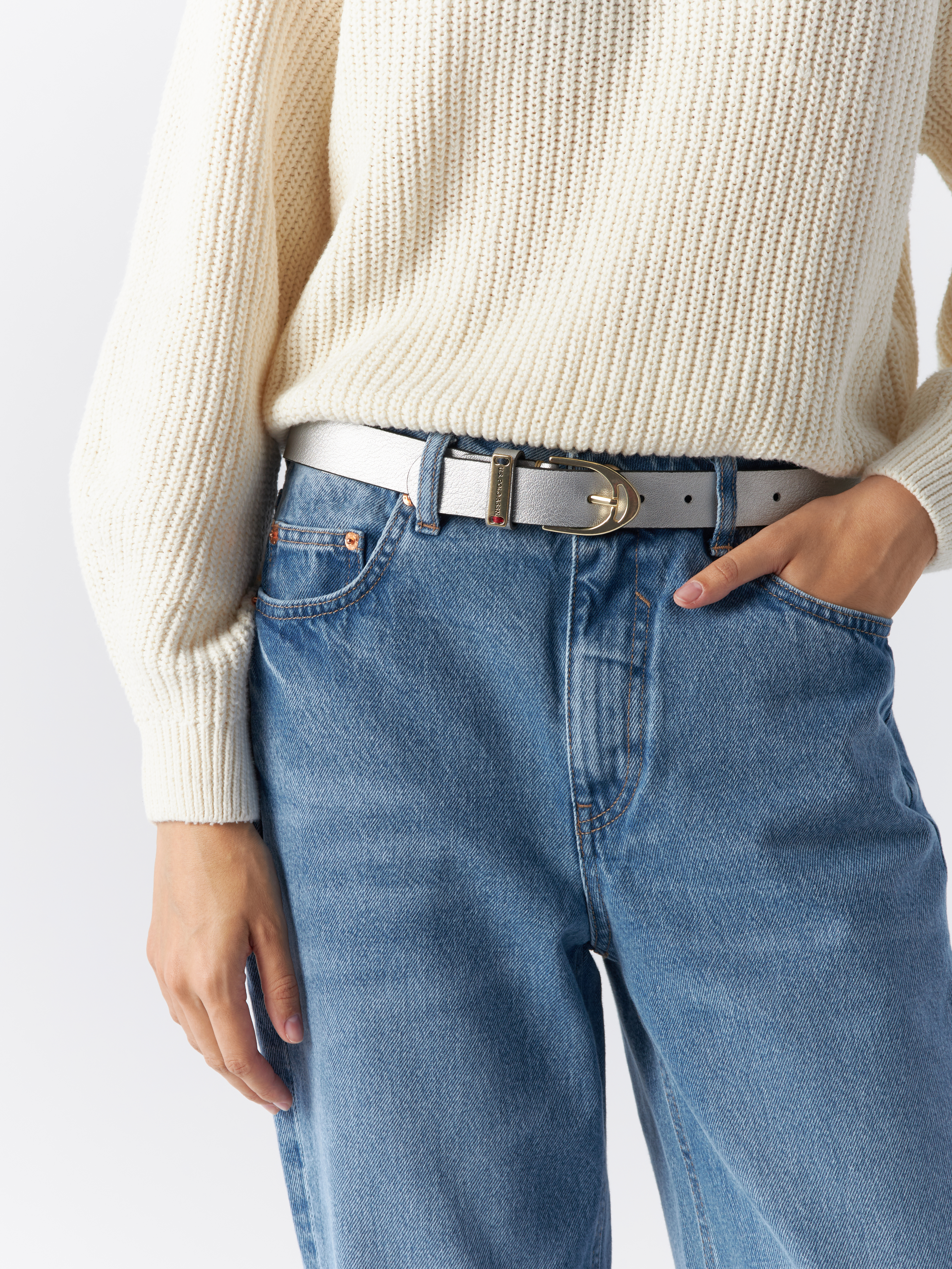 Ремень женский US POLO Assn a082sz016aycy22as505_vr107_95 серебристый р 95 см 1581₽