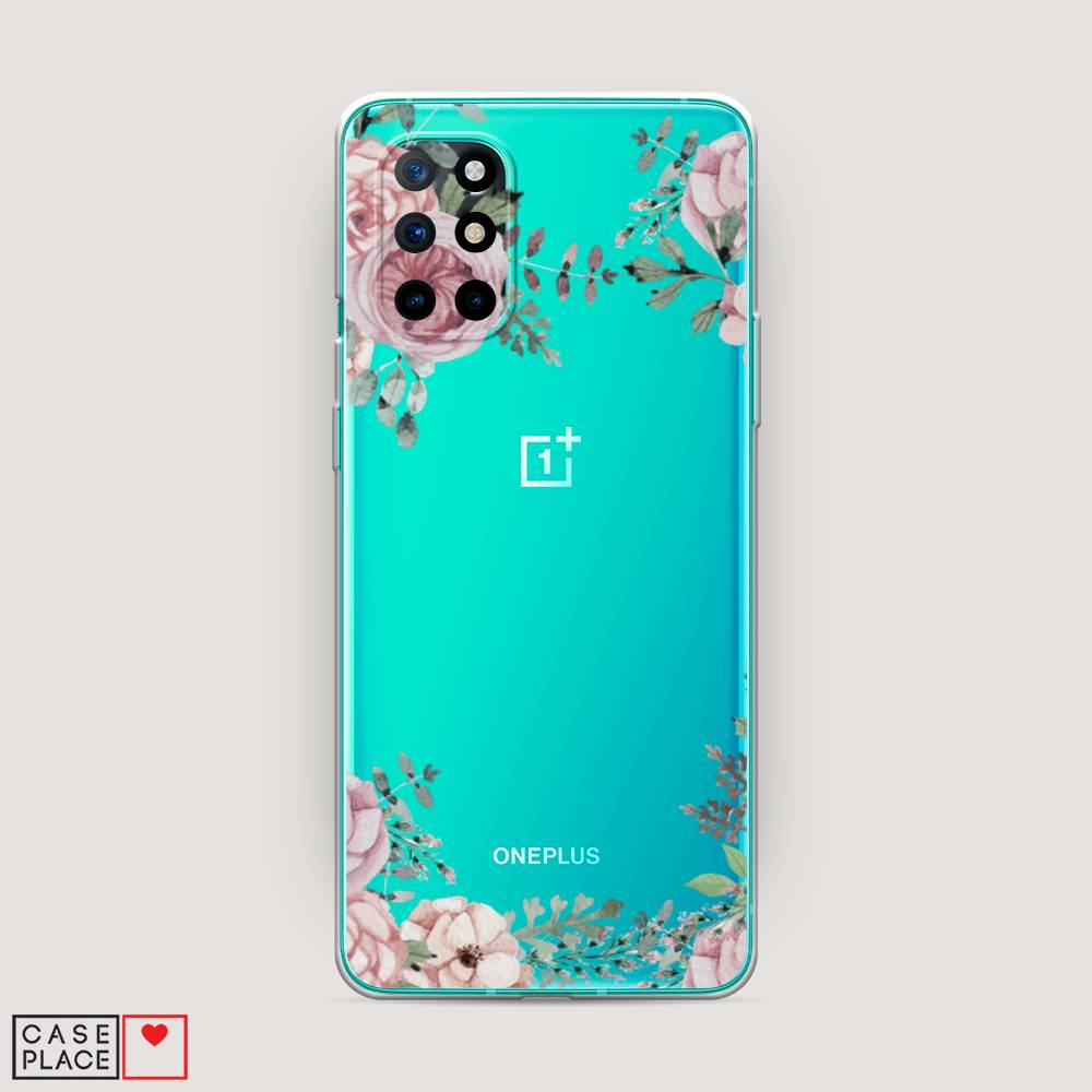 

Чехол Awog на OnePlus 8T / ВанПлас 8T "Нежные розы акварель", Прозрачный;розовый;зеленый, 151150-8
